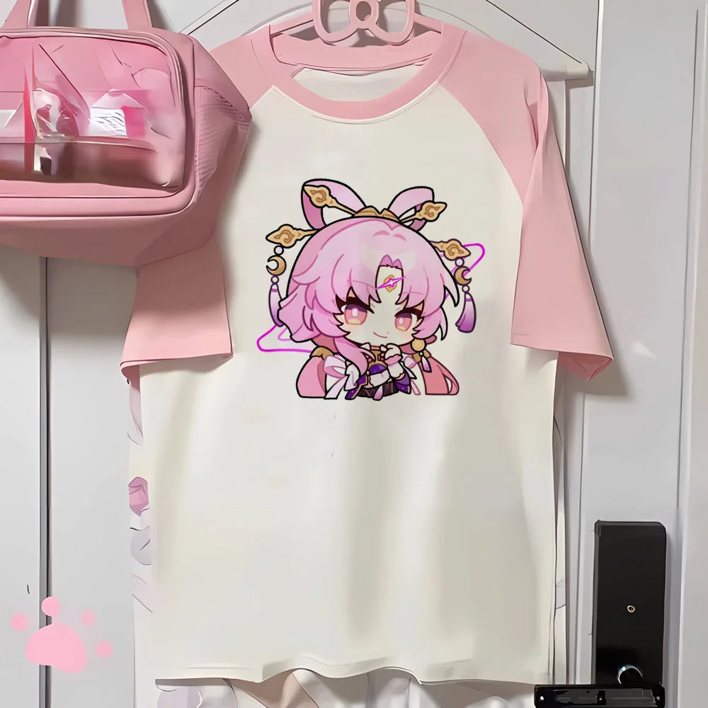Honkai Star Rail Tee women designer Tee female harajuku designer clothes