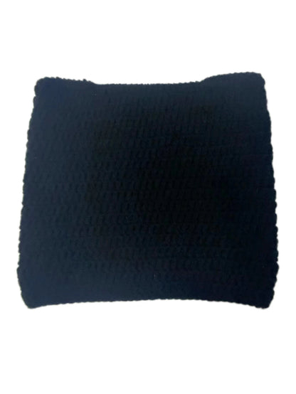 Cute Cat Ears Beanie Hats for Women Winter Striped Korean Punk Gothic Y2K Wool Knitted Streetwear Handmade Crochet Bucket Cap