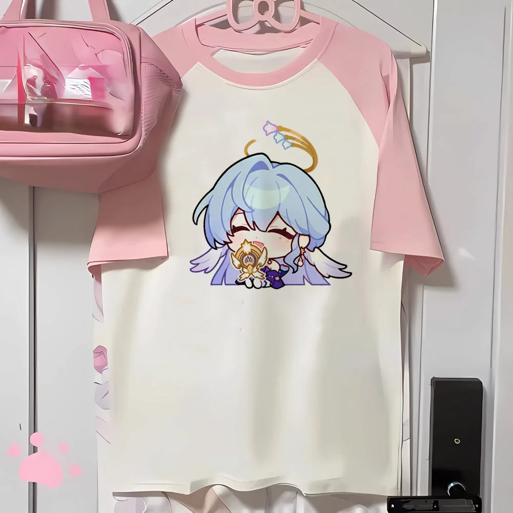 Honkai Star Rail Tee women designer Tee female harajuku designer clothes
