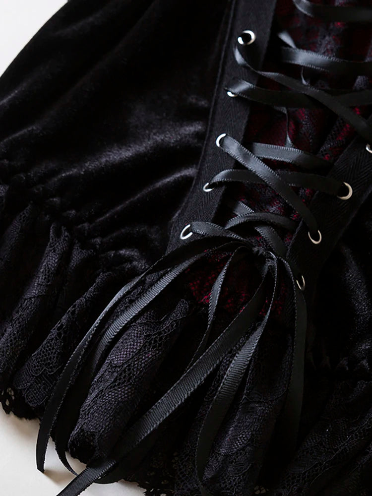 Y2K Gothic Style Sexy Top Fashion Sleeveless Waistcoat Backless Lace T-shirt Women Elegant Retro Underwear  Summer Outwear