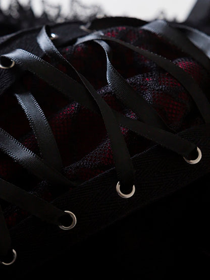 Y2K Gothic Style Sexy Top Fashion Sleeveless Waistcoat Backless Lace T-shirt Women Elegant Retro Underwear  Summer Outwear