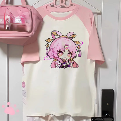 Honkai Star Rail Tee women designer Tee female harajuku designer clothes