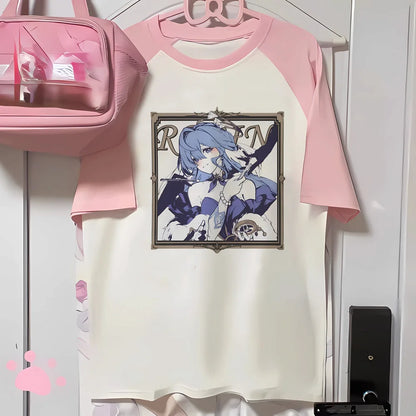 Honkai Star Rail Tee women designer Tee female harajuku designer clothes